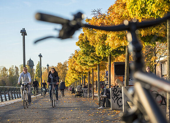 Fahrradfahren in der Stadt