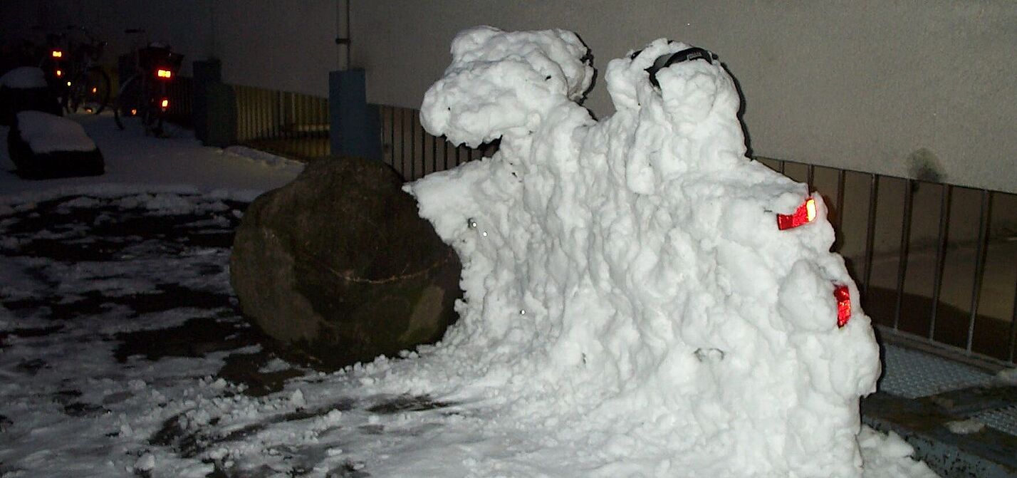 Gliederung_Eingeschneites Fahrrad_ADFC/ Dirk Schmidt Eingeschneites Fahrrad